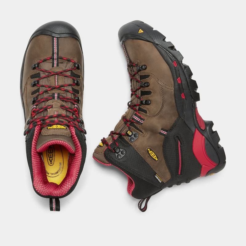 Keen Pittsburgh 6" Steel Toe - Erkek Iş Botu - Kahverengi/Siyah - Türkiye (902381TWX)